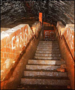 Stairs inside the Brunswick tunnel