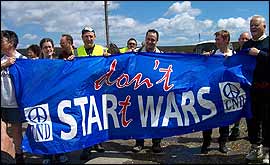 Protesters at RAF Fylingdales