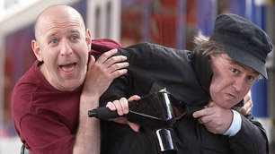 Simon on his scooter