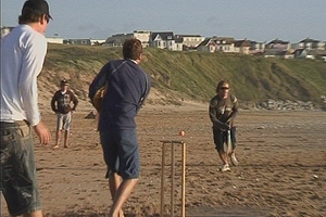 Every year the lifeguards have a game of beach cricket to remember one of their colleagues who was killed.