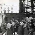 This picture was taken on our way to Flensburg, much later in the story, but was typical of what a party of soldiers looked like when they were "posted" to another unit. Oh the stuff we had to carry about!