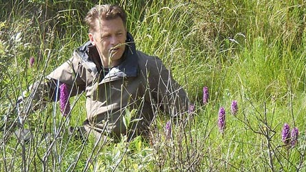Chris Packham and orchids. Image by Juliet Reagan.