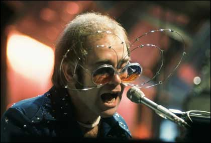 Elton Johns' mad glasses
