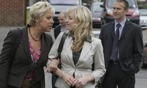 Denise Welch, Christine Tremarco and Jason Merrells in Waterloo Road