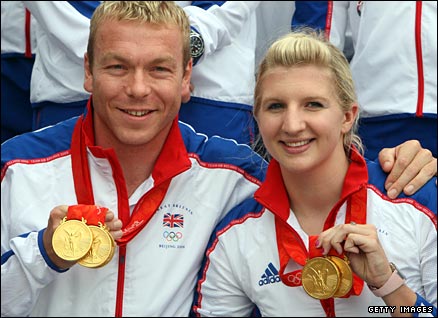 Beijing stars Chris Hoy and Rebecca Adlington