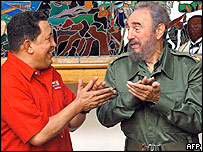 ہیوگو چاویز اور کاسترو