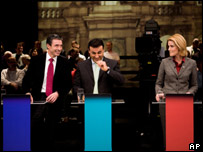 Önde gelen üç Danimarka partisinin liderleri 