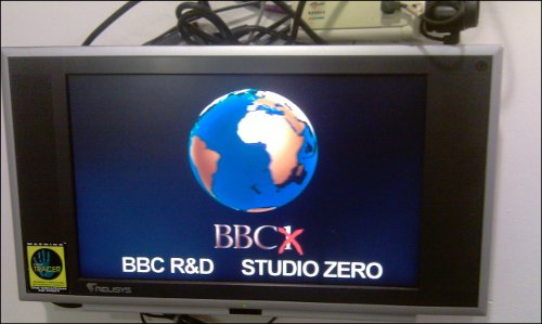 monitor showing the hacked TC0 logo