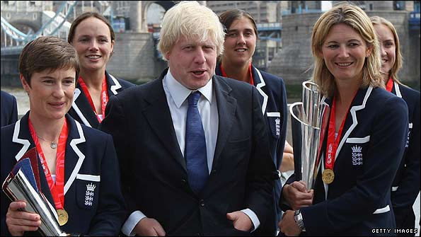 The England women's team meet the Mayor of London