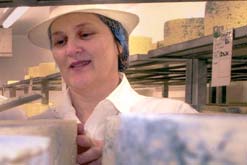 Judy Bell with her Mrs Bell Blue cheese