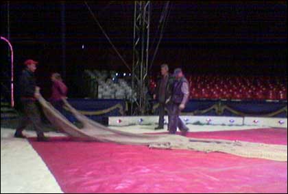 Safety net at a circus