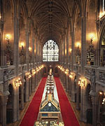 The historic reading room at John Rylands library