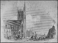 St Chad's in 1850 (c) Manchester Libraries
