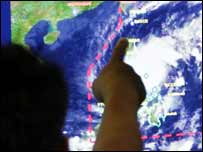 Um ciclone detectado por um meteorologista