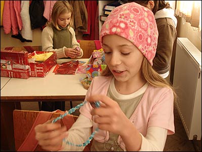 Sannicoara - girl in pink woolly hat