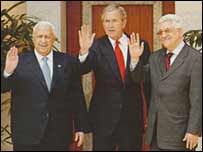 عباس بوش شارون