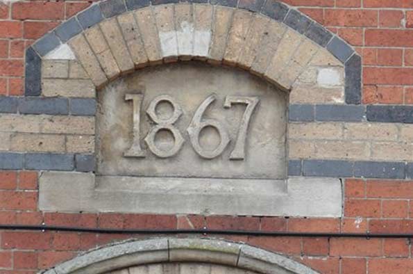 Date 1867 on a Heanor Town Hall in Derbyshire by Nigel Lee