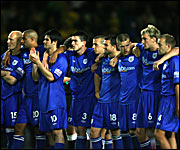 City players watch the shoot-out