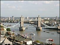 Tower Bridge as seen from the Mounment