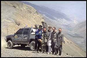 Ian (far right) and his travelling companions