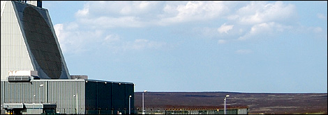 RAF Fylingdales sits on the moors near Whitby.