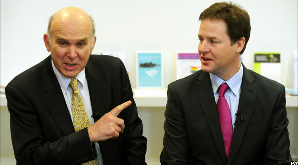 Vince Cable and Nick Clegg
