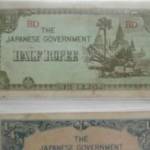 A Japanese bank note found in the Burma jungle.