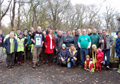 Conservation Volunteers in the Breathing Places garden at Gransha, Derry