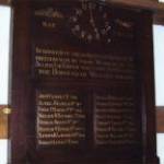 Memorial Plaque -Guildhall - Much Wenlock (Wallace Hayward's name is listed on the left hand-side, 4th from the top)