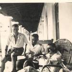 From left to right: Ronnie Almond, Kenneth Almond and Stanley Almond, at Bangalore in 1944