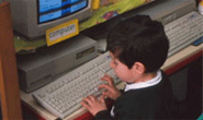 boy on a computer