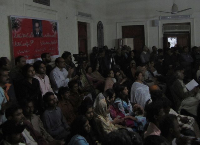The audience at a memorial event in Karachi for Salman Taseer.
