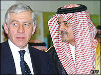 جک استرا و سعود الفيصل در عربستان سعودی