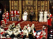 The Queen at the State opening of Parliament