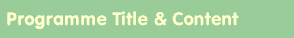 Programme Title & Content