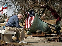 Biloxi'de çaresiz bir Amerikalı