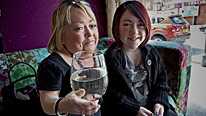 Jas (right) and her mum Bev