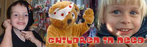 Children in Need 2003 - from left to right - Jack, Pudsey, Oceana