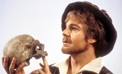 An actor performing Hamlet