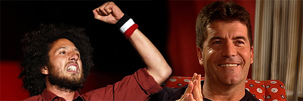 Zac De La Rocha from Rage Against The Machine and Simon Cowell