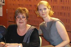 Cynthia Nixon with Jenni Murray by Dianne McGregor