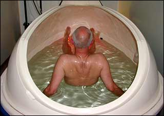 Chris Watson in the Floatarium