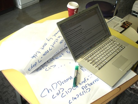 Continue Desk with sketches