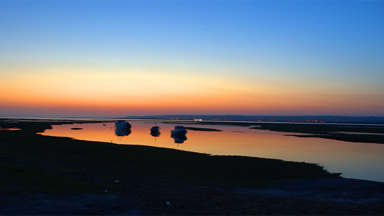 Dusk at Penclawdd by Eiona Roberts