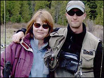 Sue Owen with fishing partner
