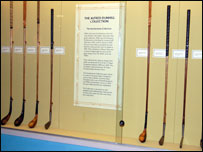 A Display of clubs at The British Golf Museum, St Andrews. Permission for use of image given by The British Golf Museum. 