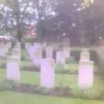 British, Commonwealth and German War Graves in St Nicholas Churchyard, North Cotes, Lincolnshire. Most of these War Graves date from World War Two and were airmen based at the nearby North Cotes airfield. (Photograph taken on 60th Anniversary weekend of VE Day)