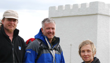 Dave, Derek and Rosie at Ellin's Tower