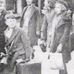 Evacuees waiting at the station