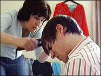 Andrew with mother Christine